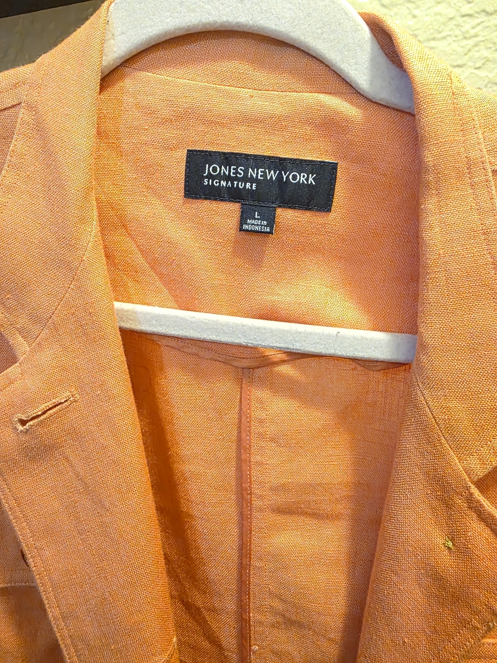 Jones New York Signature Orange Linen Blazer